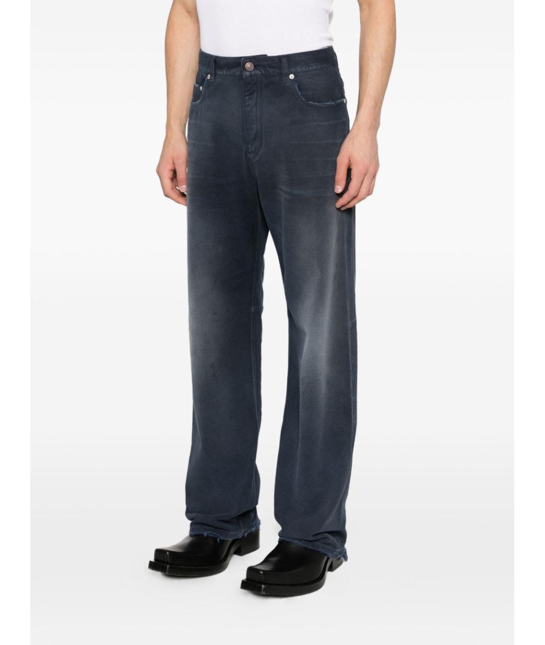 BALENCIAGA Синие хлопковые прямые джинсы, фото 5