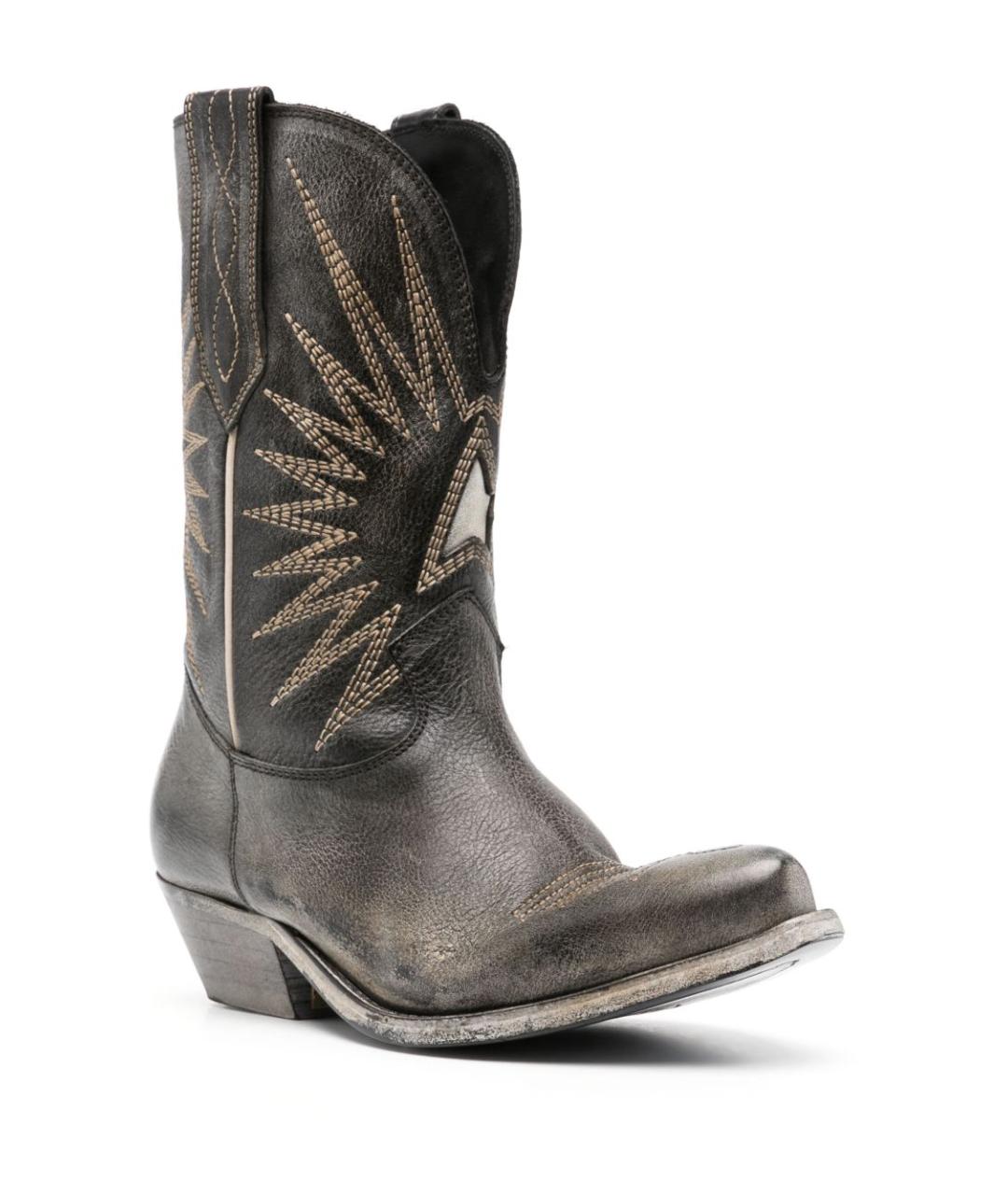 GOLDEN GOOSE DELUXE BRAND Коричневые кожаные сапоги, фото 3