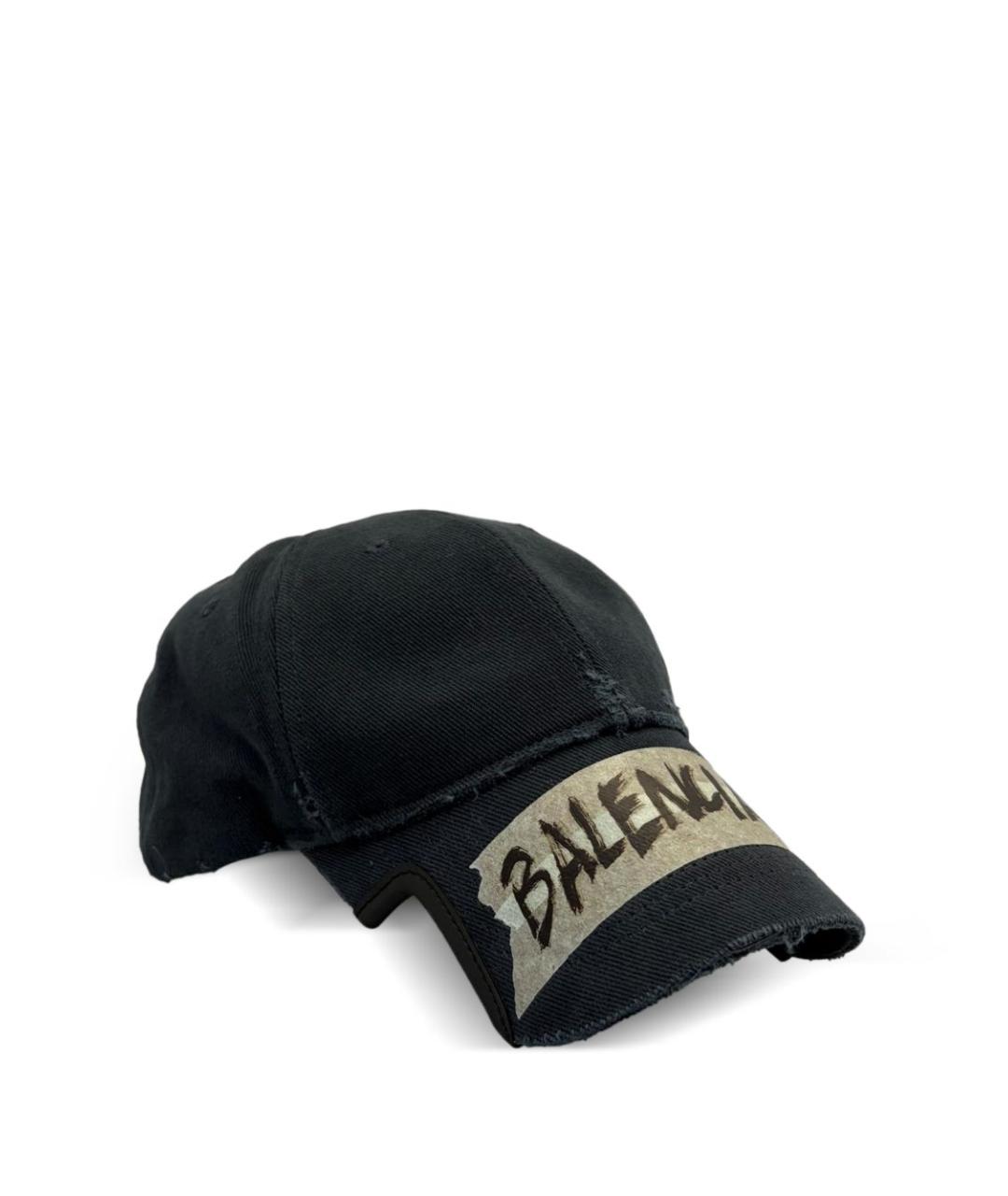 BALENCIAGA Черная хлопковая кепка/бейсболка, фото 1