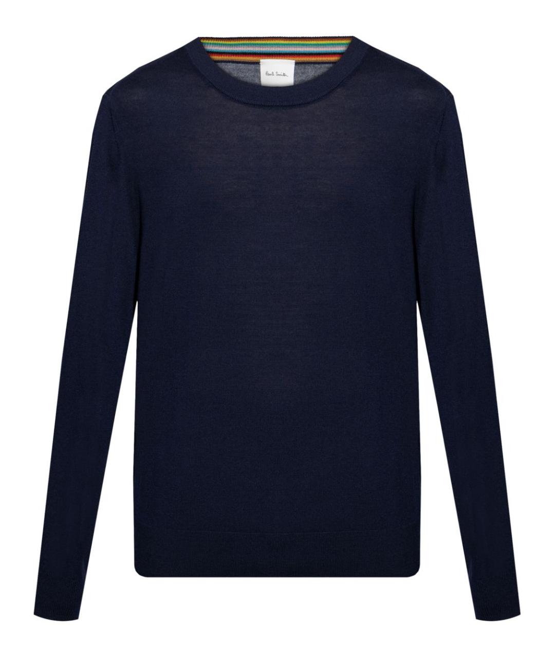 PAUL SMITH Синий шерстяной джемпер / свитер, фото 1