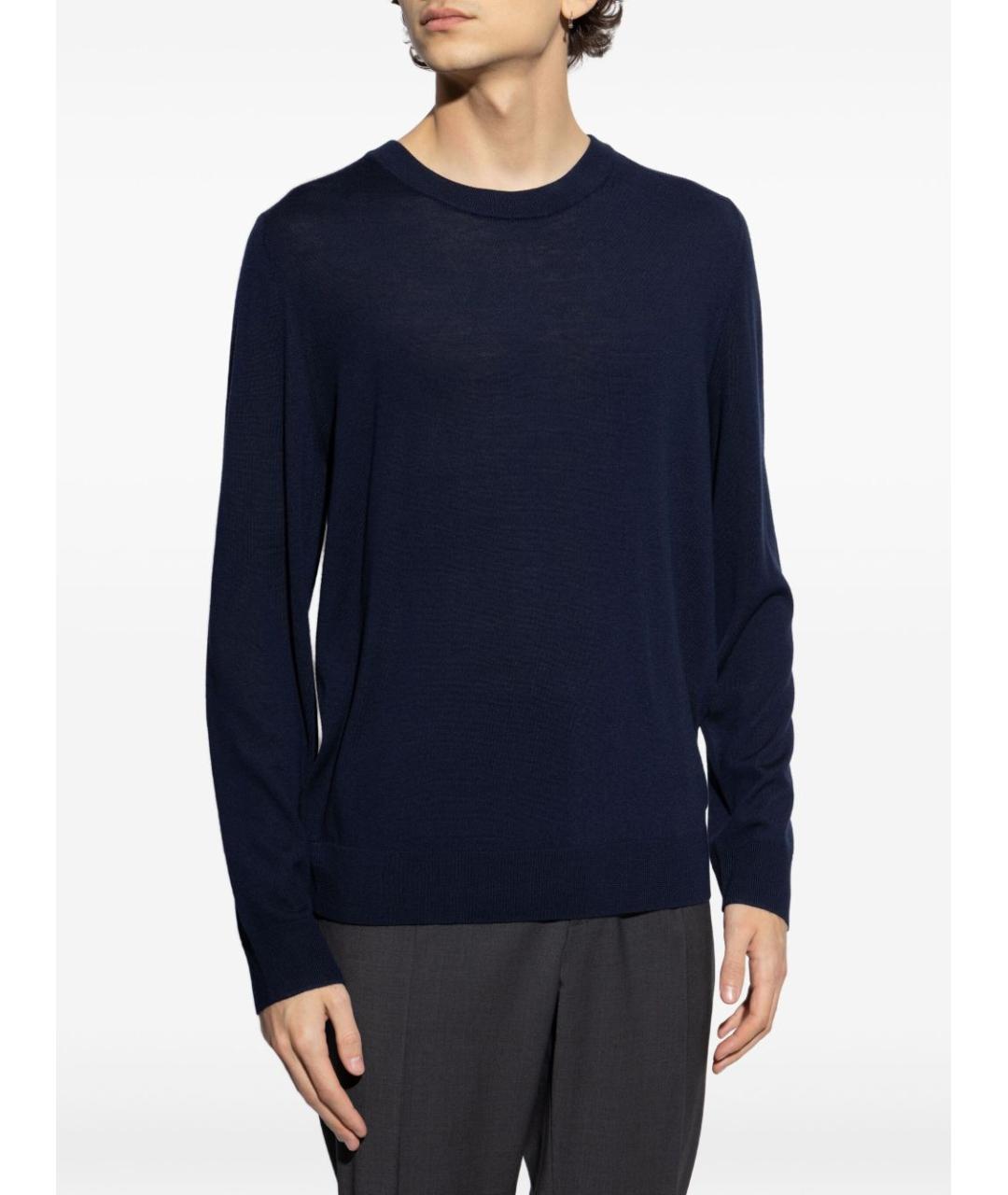 PAUL SMITH Синий шерстяной джемпер / свитер, фото 3