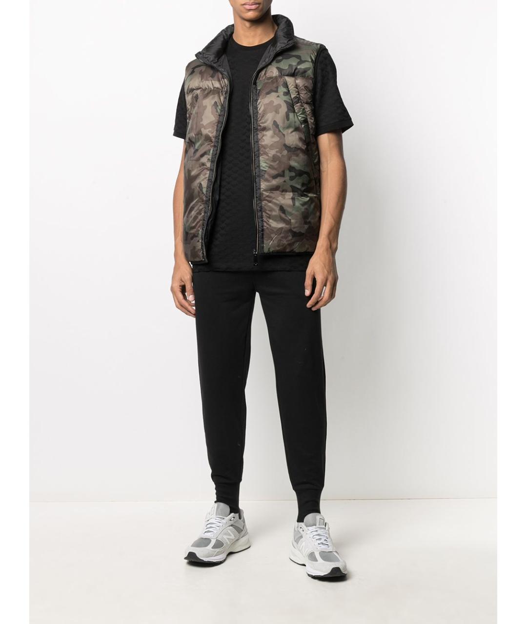 EMPORIO ARMANI Черная хлопковая футболка, фото 2