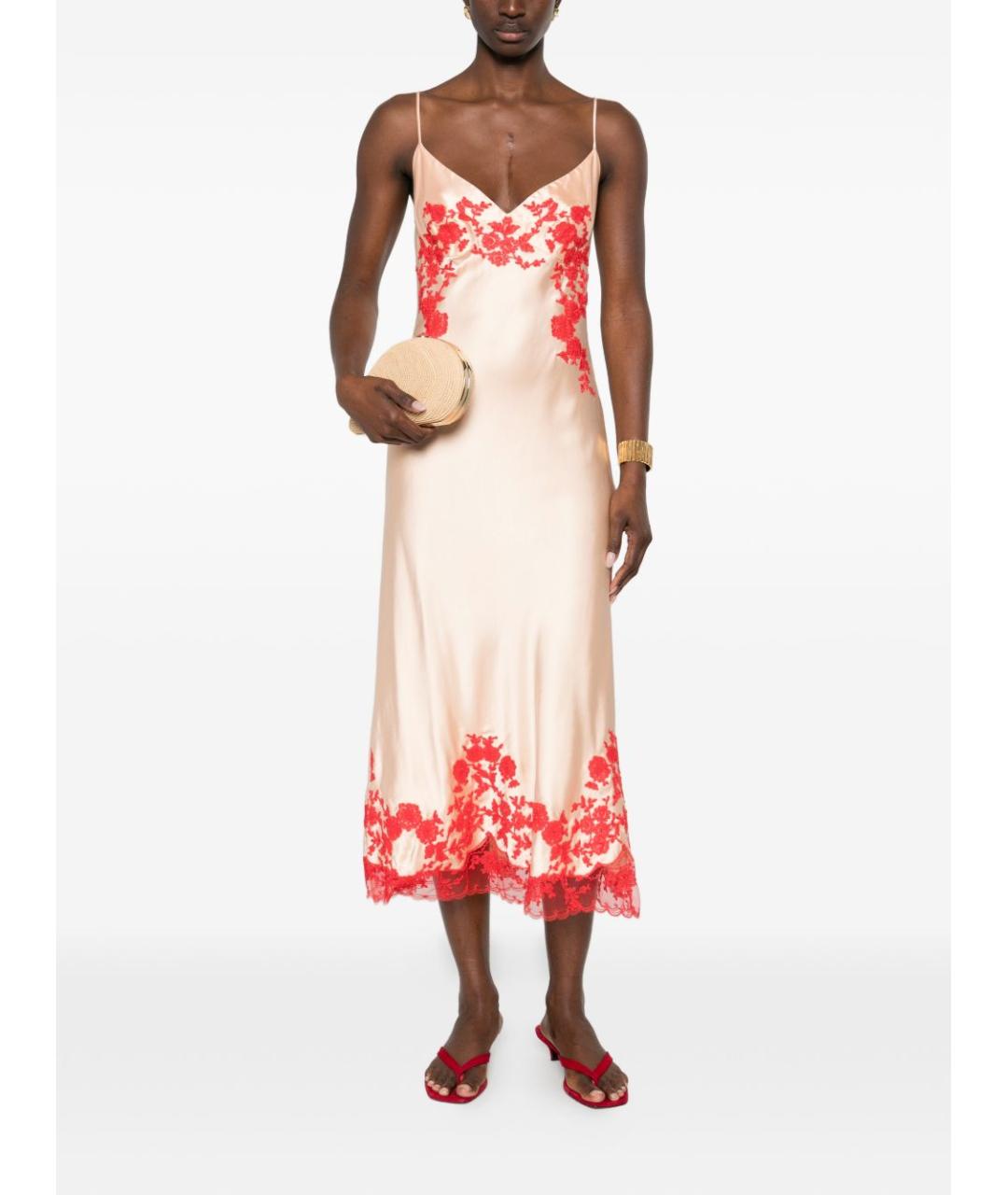 ERMANNO SCERVINO Бежевое вискозное платье, фото 2