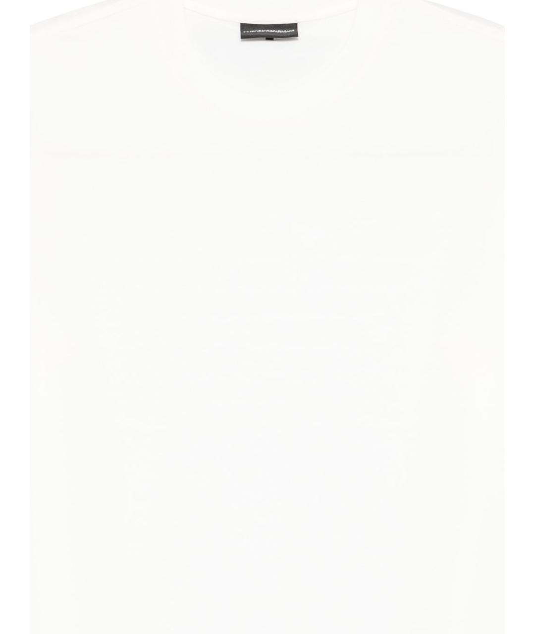 EMPORIO ARMANI Белая хлопковая футболка, фото 3