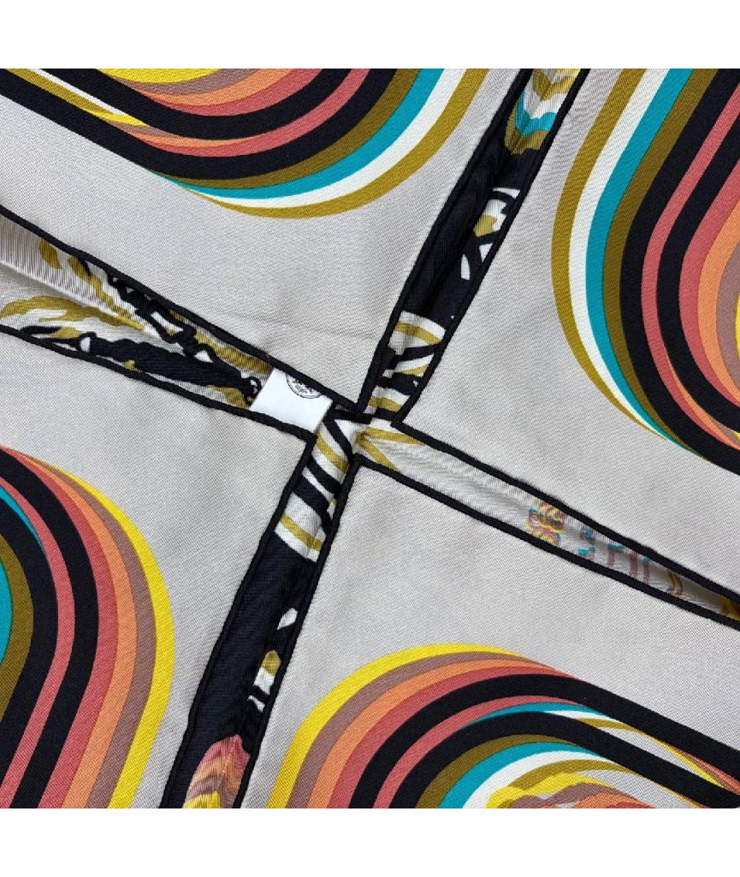 HERMES Мульти шелковый платок, фото 4