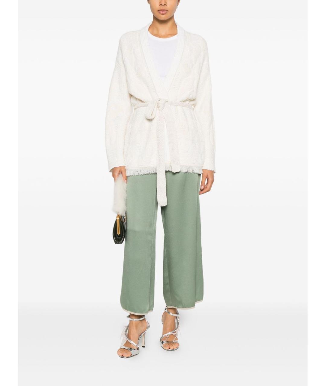 FORTE FORTE Зеленые прямые брюки, фото 3