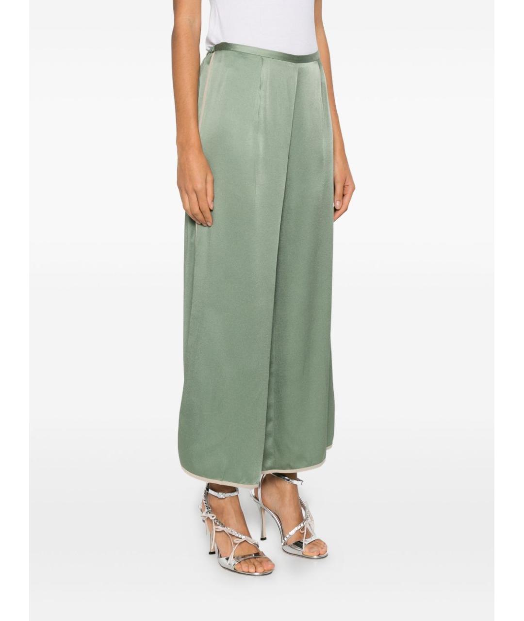 FORTE FORTE Зеленые прямые брюки, фото 2