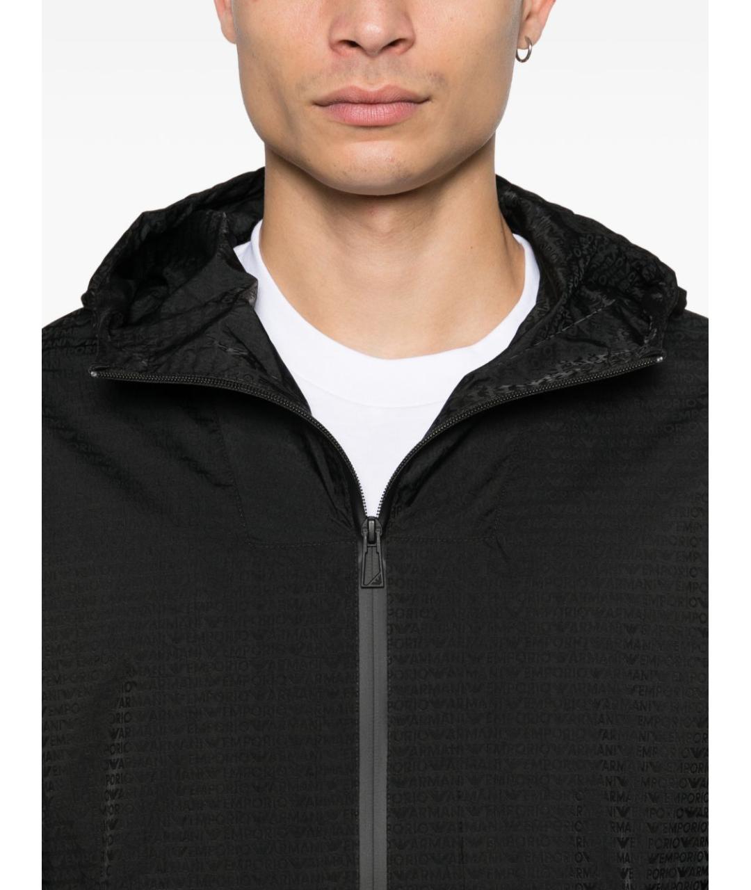 EMPORIO ARMANI Черная полиамидовая куртка, фото 4