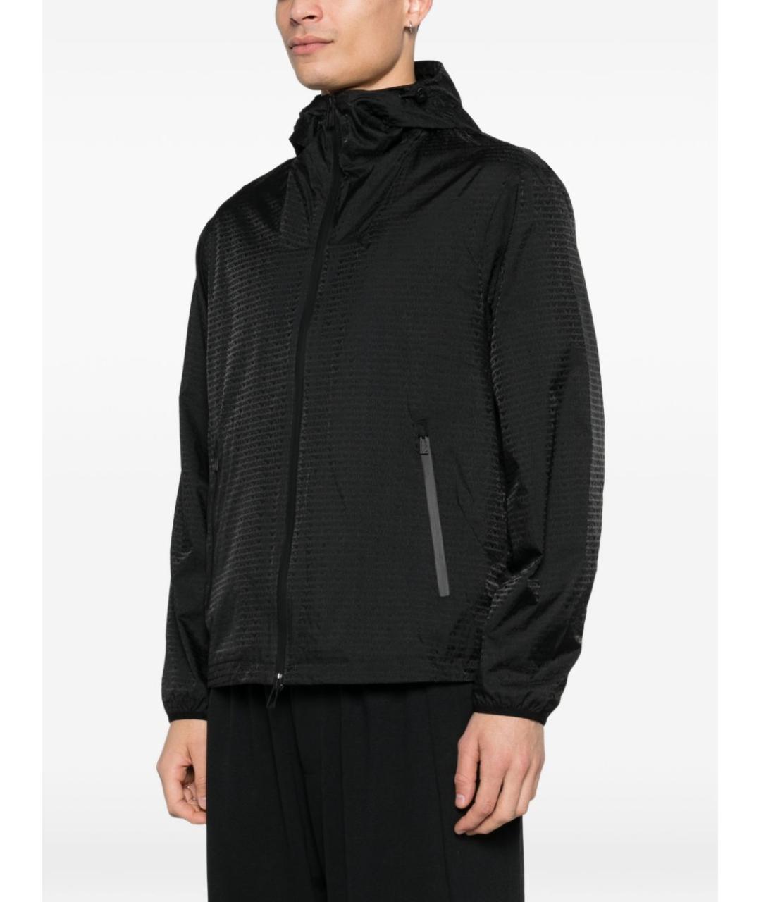 EMPORIO ARMANI Черная полиамидовая куртка, фото 2