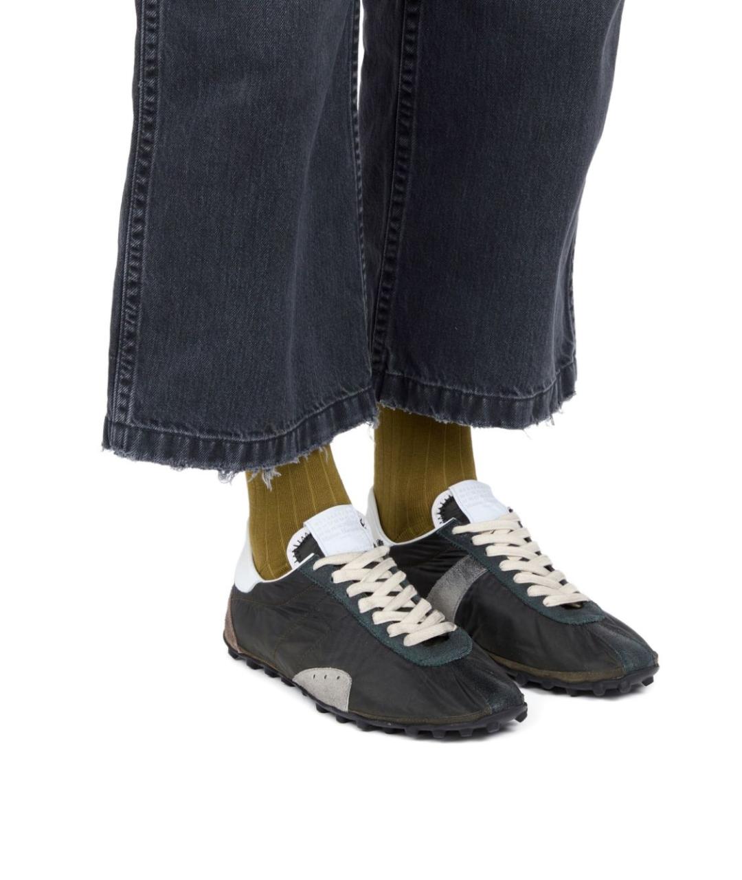 MAISON MARGIELA Зеленые синтетические низкие кроссовки / кеды, фото 5