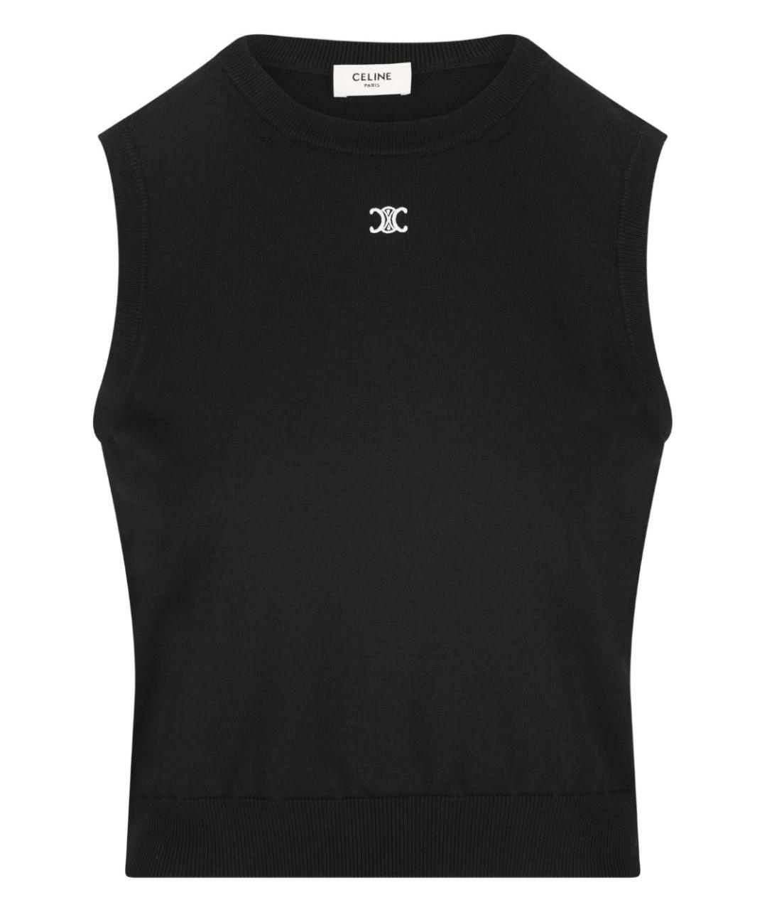 CELINE Черная шерстяная жилетка, фото 1