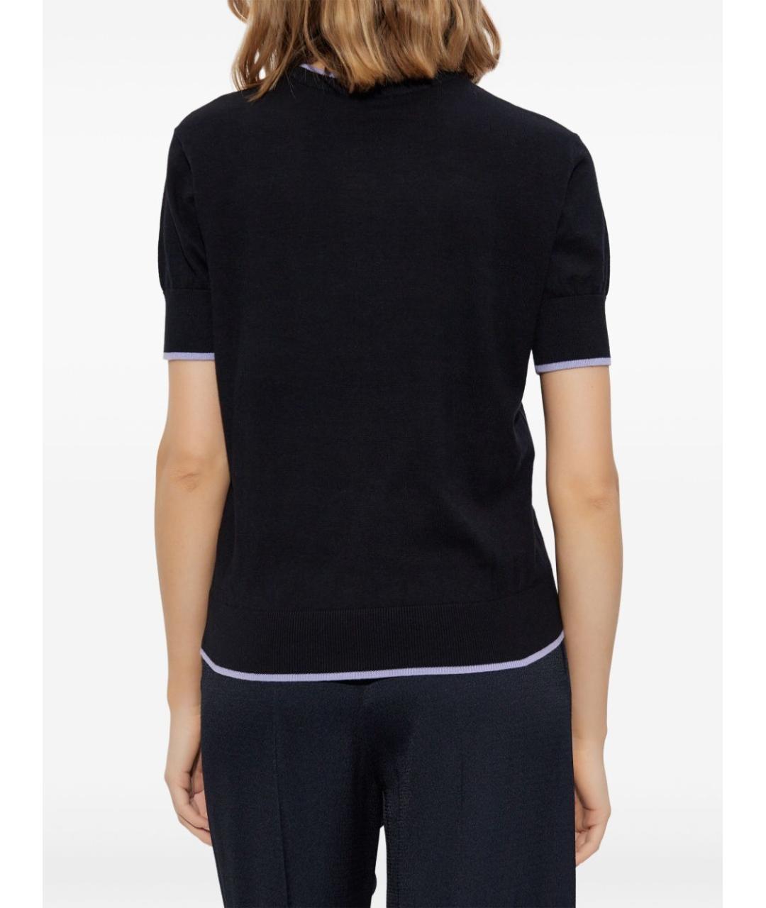 EMPORIO ARMANI Черный хлопковый джемпер / свитер, фото 2