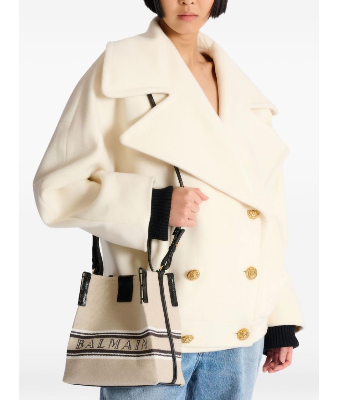 BALMAIN Бежевая сумка с короткими ручками, фото 7