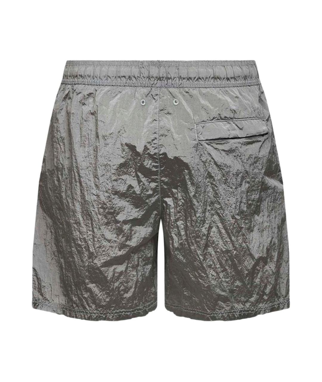 STONE ISLAND Серые полиамидовые шорты, фото 2