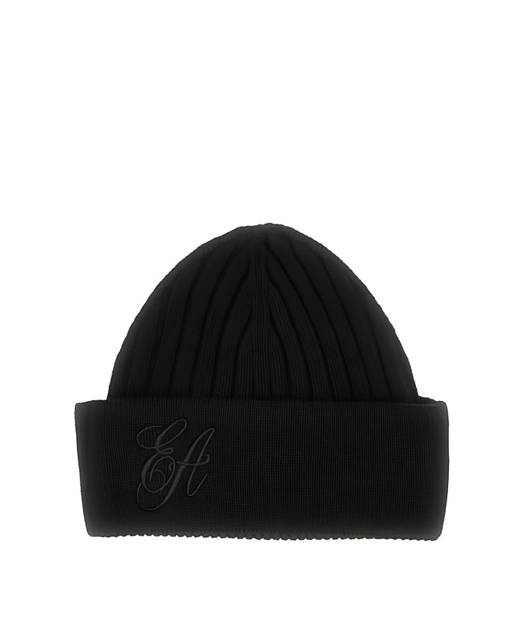 EMPORIO ARMANI Черная шерстяная шапка, фото 1