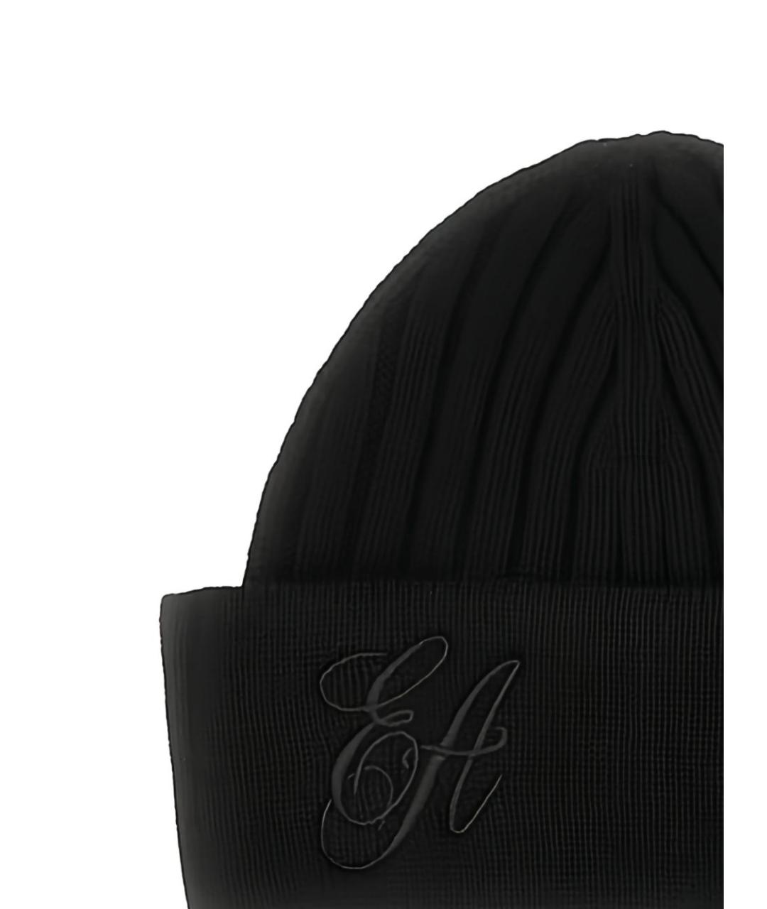 EMPORIO ARMANI Черная шерстяная шапка, фото 2