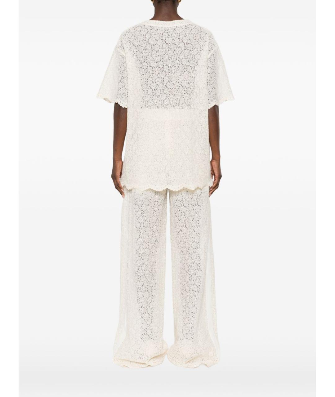 ERMANNO SCERVINO Белая полиэстеровая футболка, фото 2