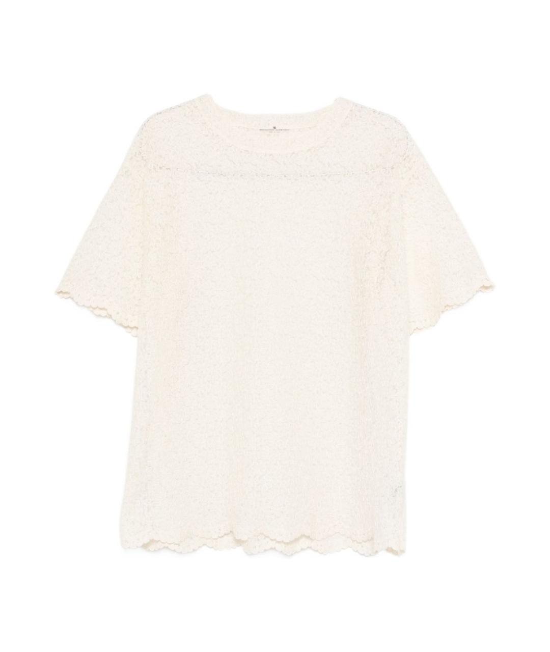 ERMANNO SCERVINO Белая полиэстеровая футболка, фото 1