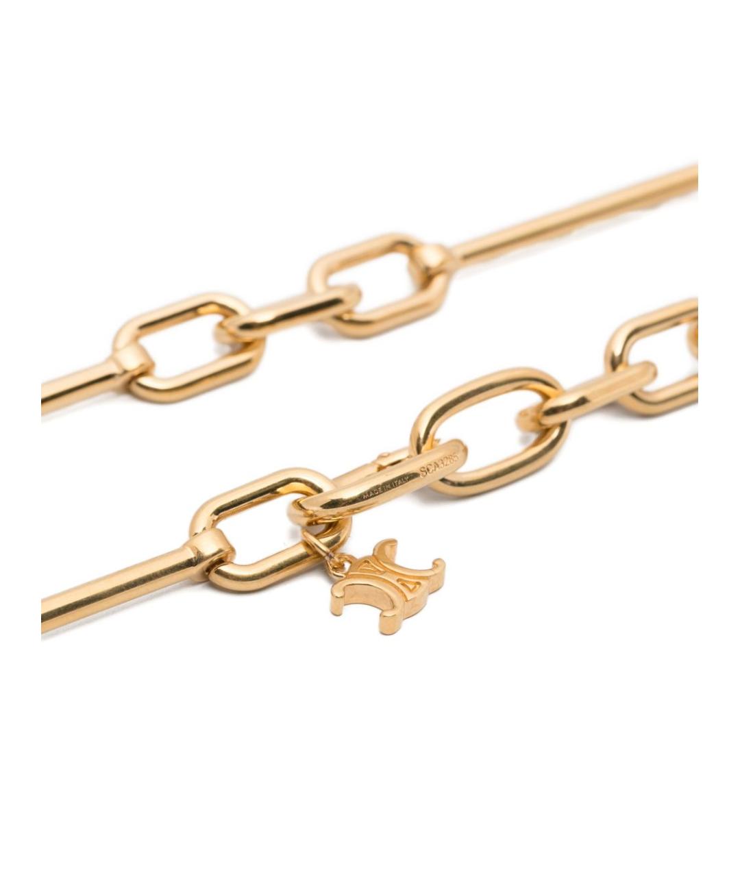 CELINE Золотое металлическое колье, фото 3