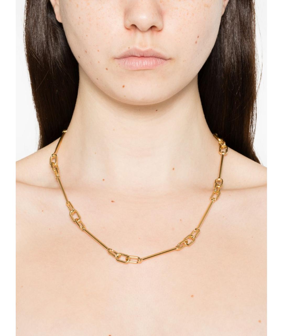 CELINE Золотое металлическое колье, фото 2