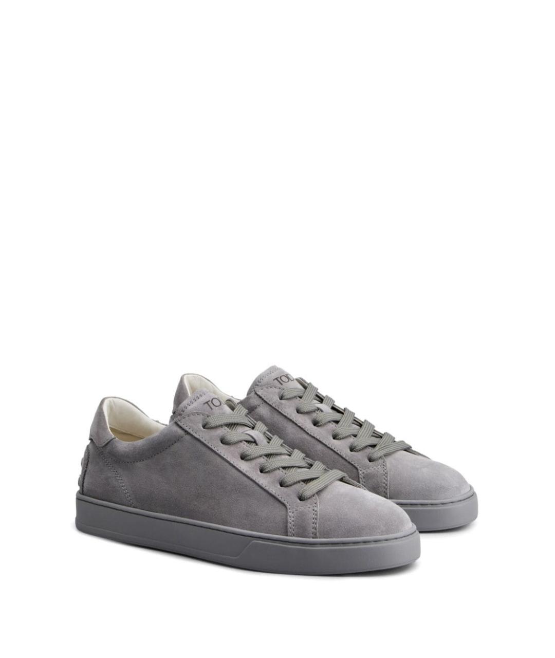 TOD'S Серые низкие кроссовки / кеды, фото 2
