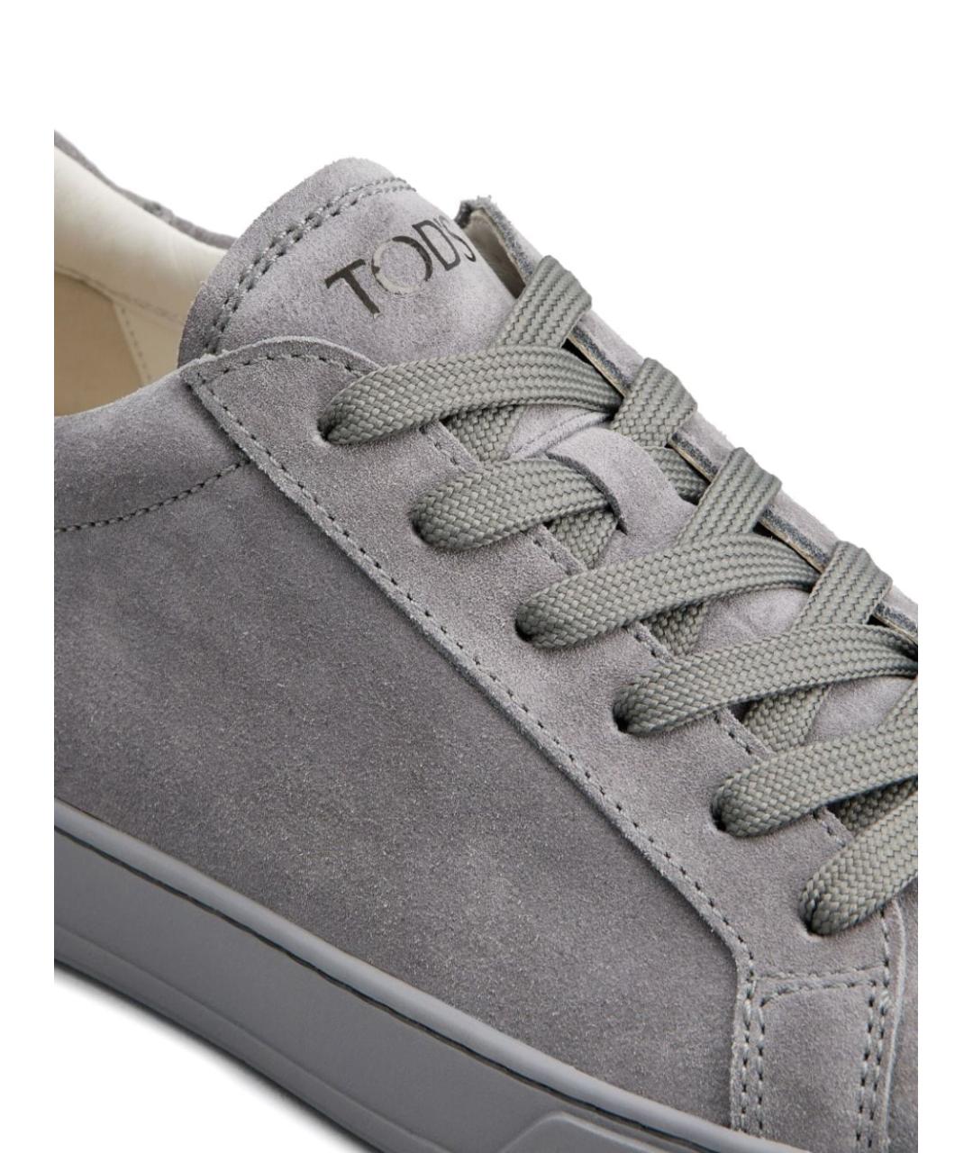 TOD'S Серые низкие кроссовки / кеды, фото 5