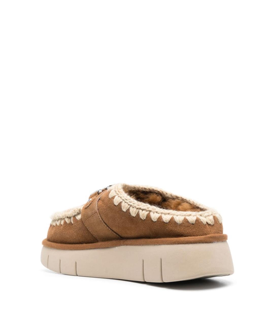 MOU Коричневые замшевые мюли, фото 4