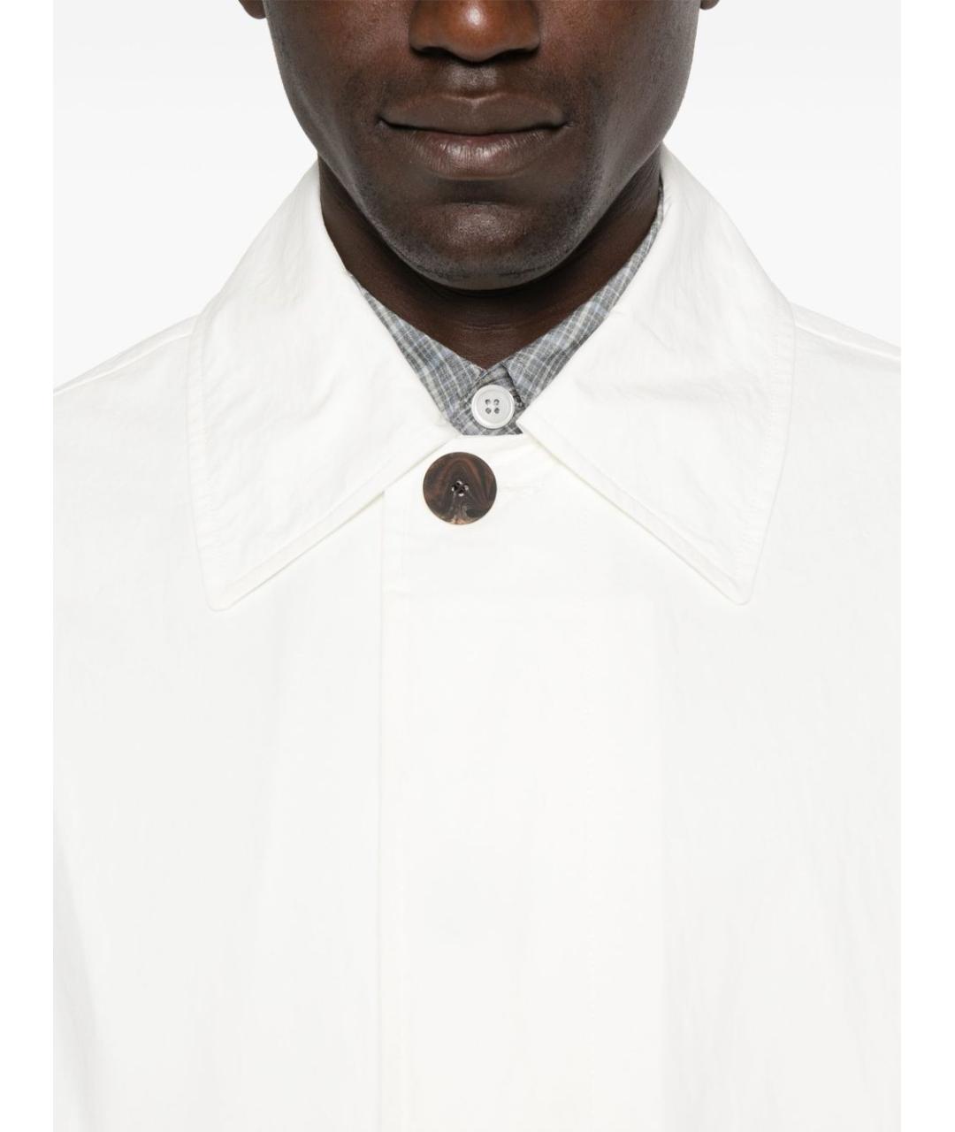 STUDIO NICHOLSON Белое хлопковое пальто, фото 2