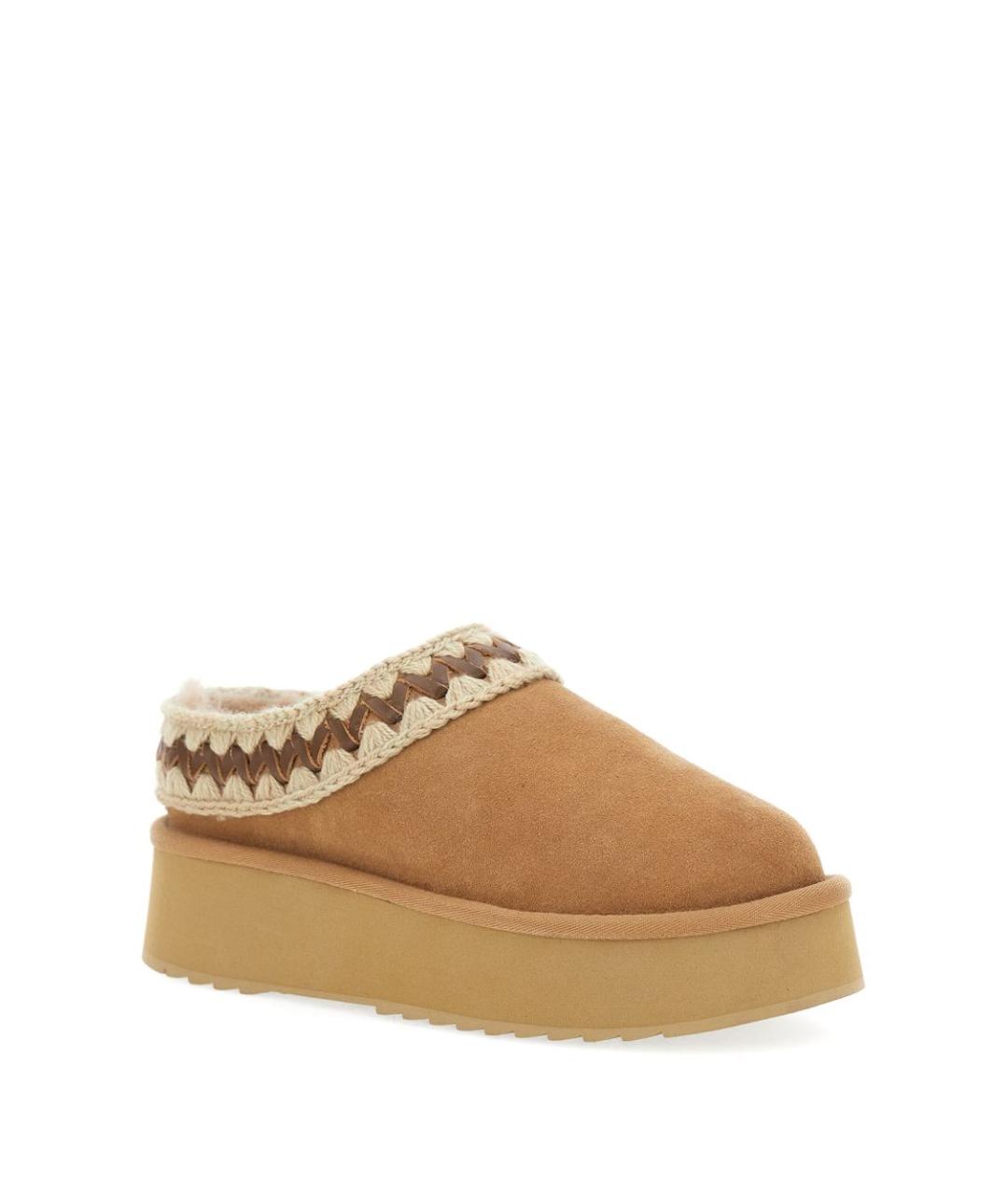 MOU Бежевые замшевые мюли, фото 2