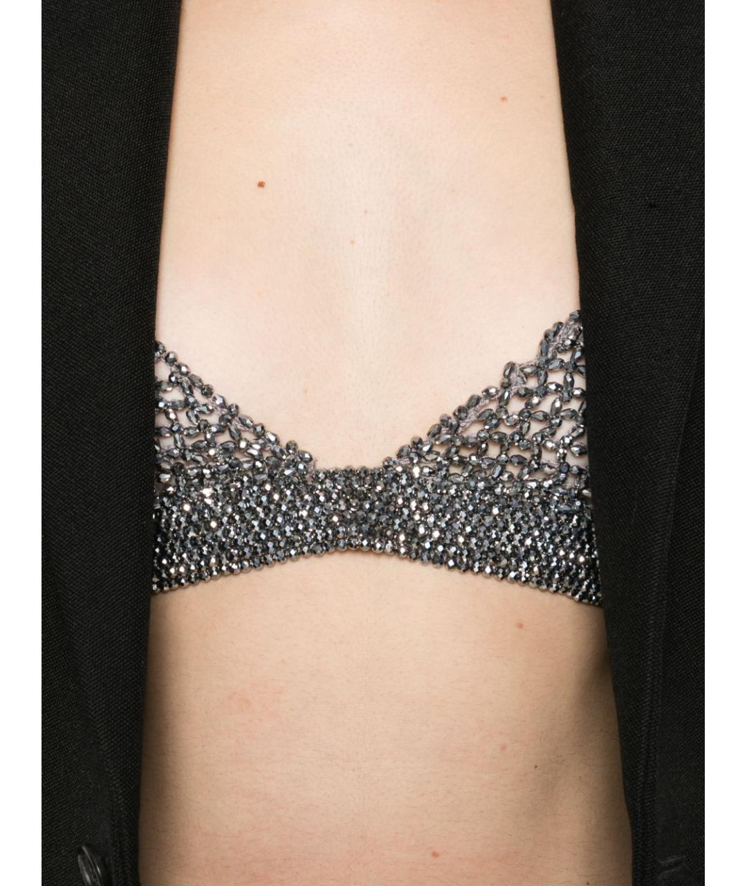 GOLDEN GOOSE DELUXE BRAND Серая полиэстеровая майка, фото 2