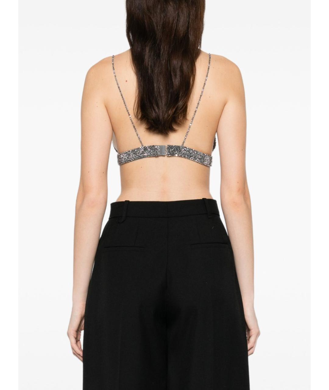 GOLDEN GOOSE DELUXE BRAND Серая полиэстеровая майка, фото 5