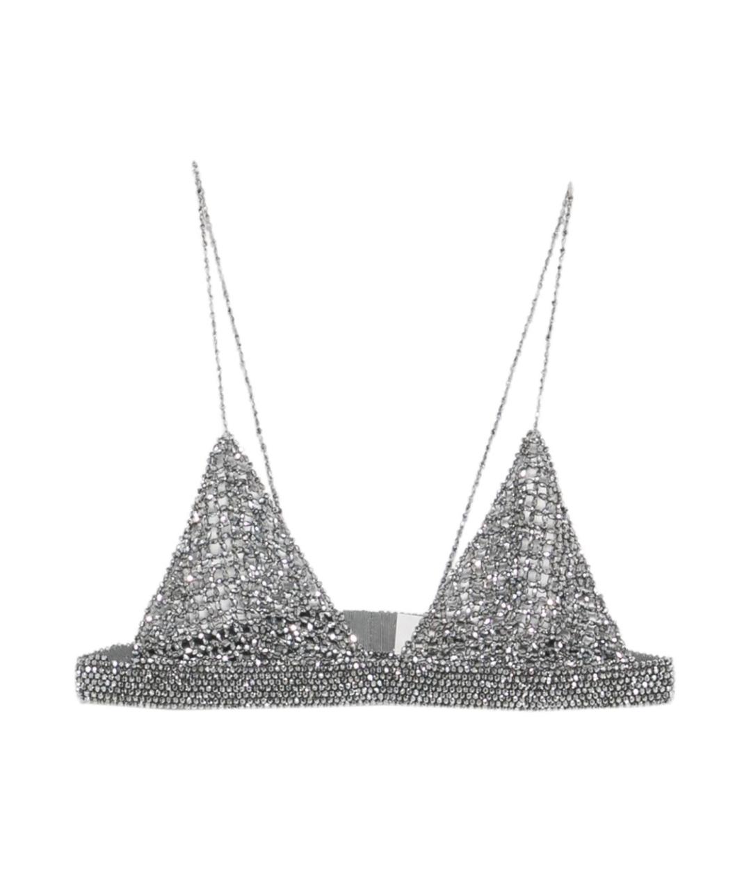 GOLDEN GOOSE DELUXE BRAND Серая полиэстеровая майка, фото 1