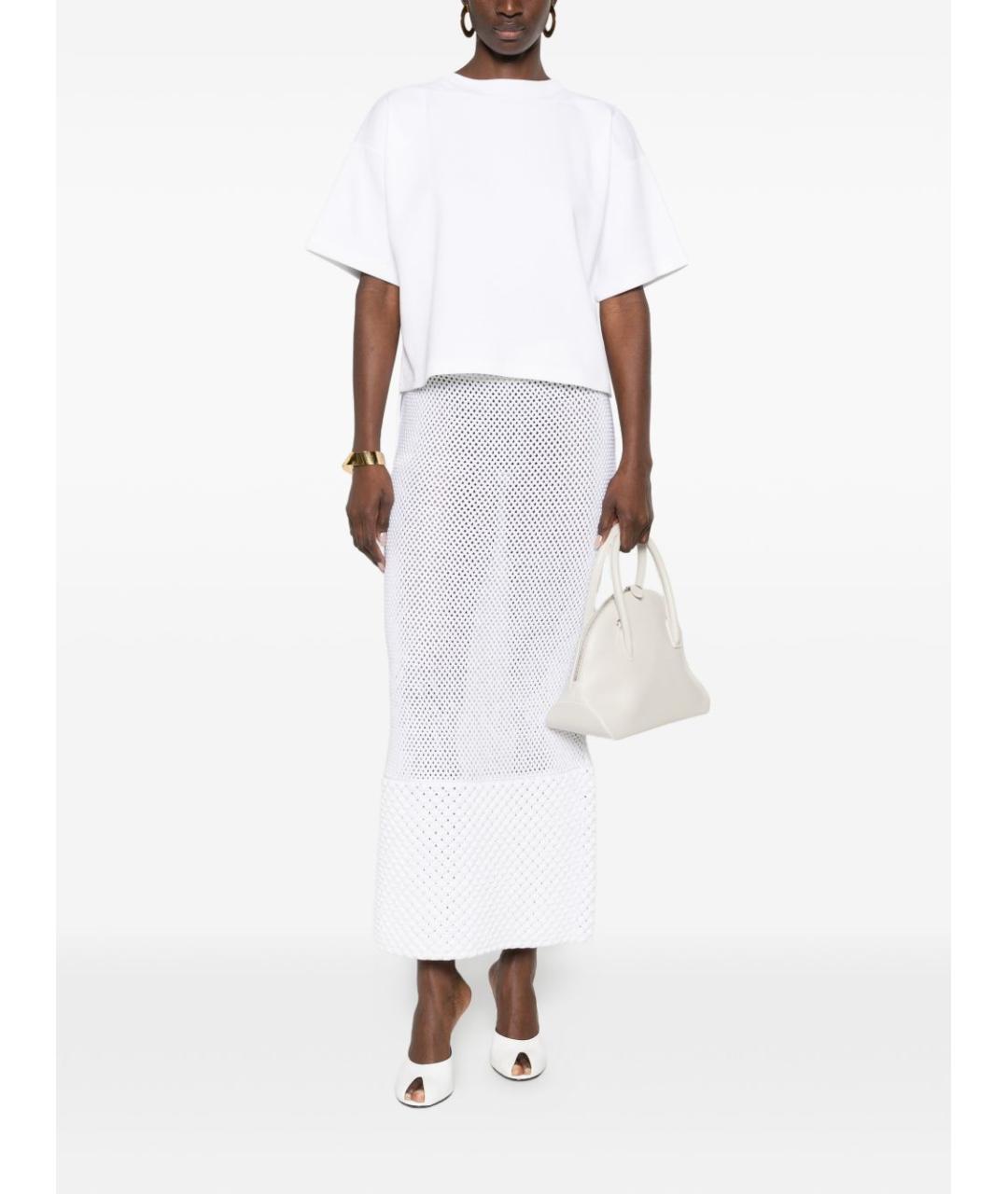 ALAIA Белая хлопковая футболка, фото 2