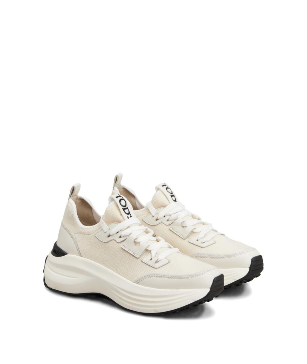 TOD'S Бежевые кроссовки, фото 2