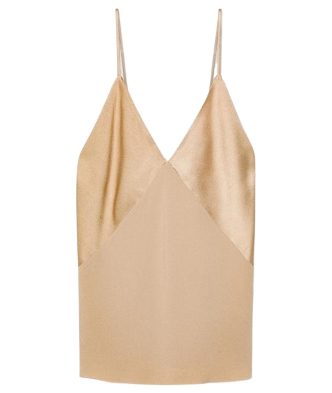 FORTE FORTE Бежевая ацетатная майка, фото 1