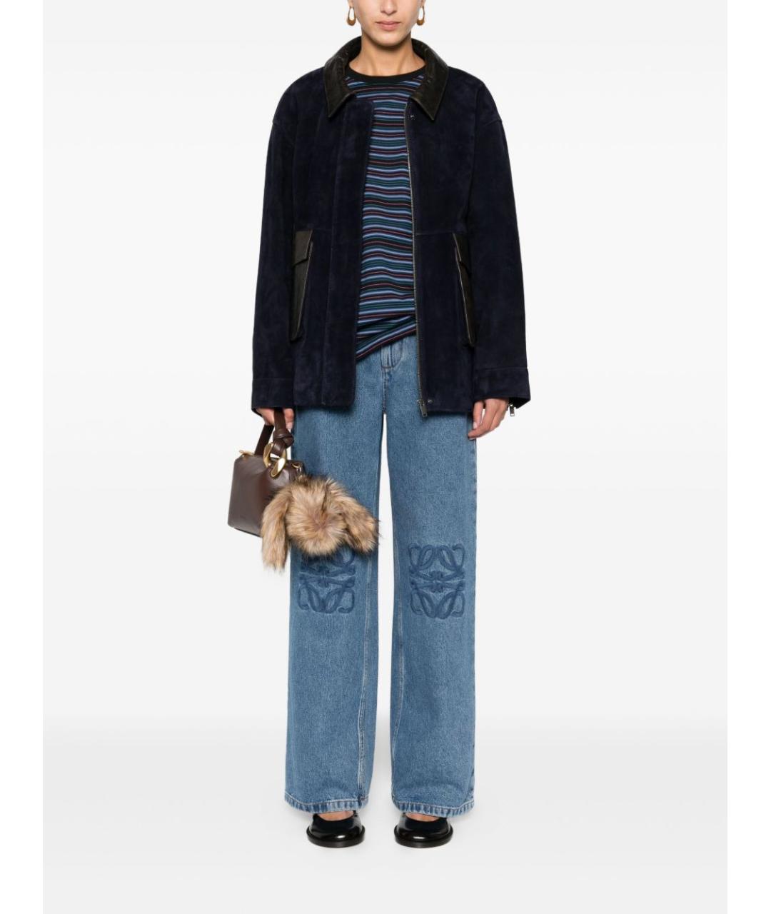 LOEWE Голубые хлопковые прямые джинсы, фото 3