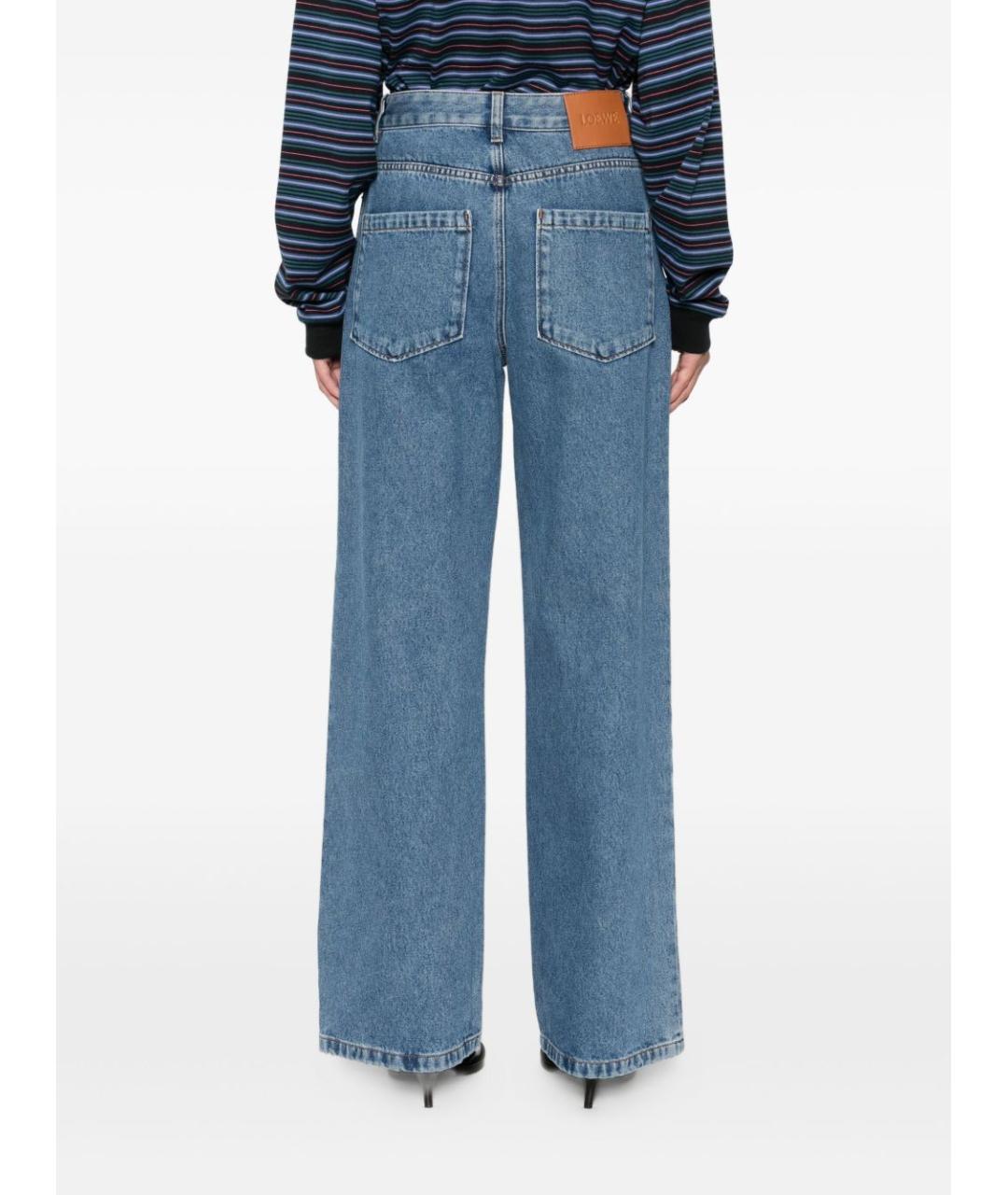 LOEWE Голубые хлопковые прямые джинсы, фото 5