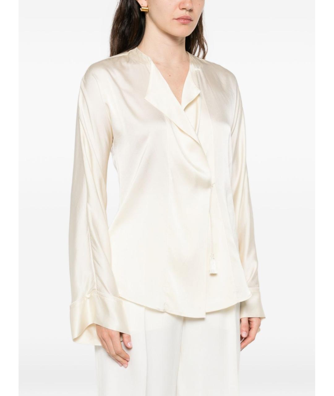 FORTE FORTE Белая шелковая рубашка, фото 4