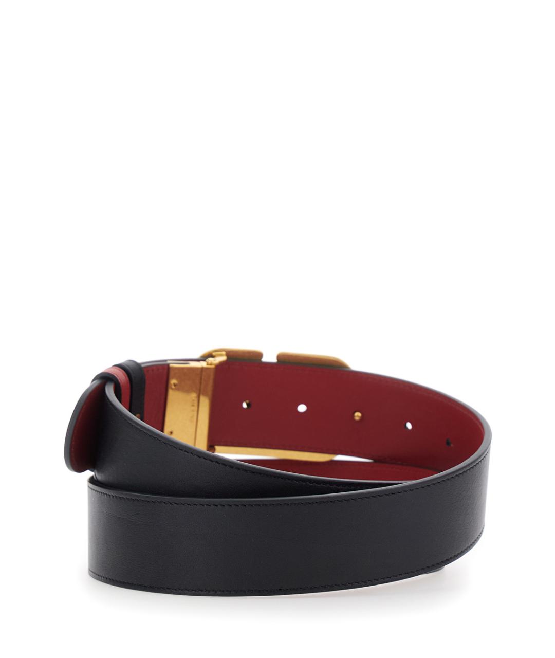 VALENTINO Черный кожаный ремень, фото 2