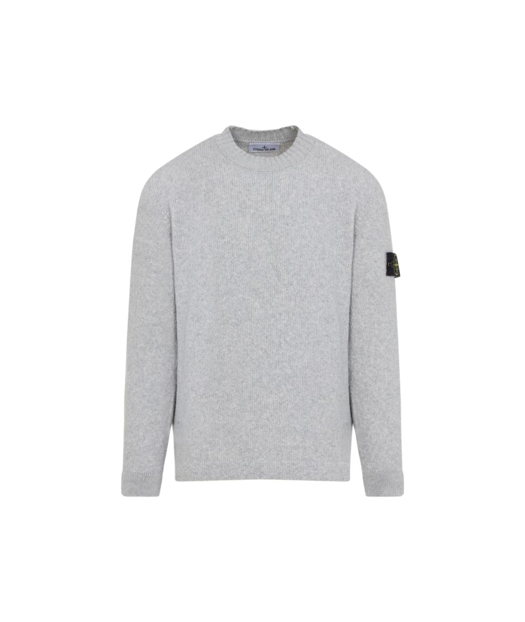 STONE ISLAND Серый шерстяной джемпер / свитер, фото 1
