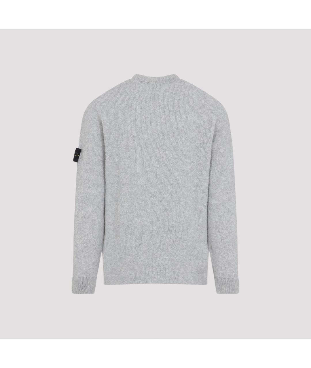 STONE ISLAND Серый шерстяной джемпер / свитер, фото 2