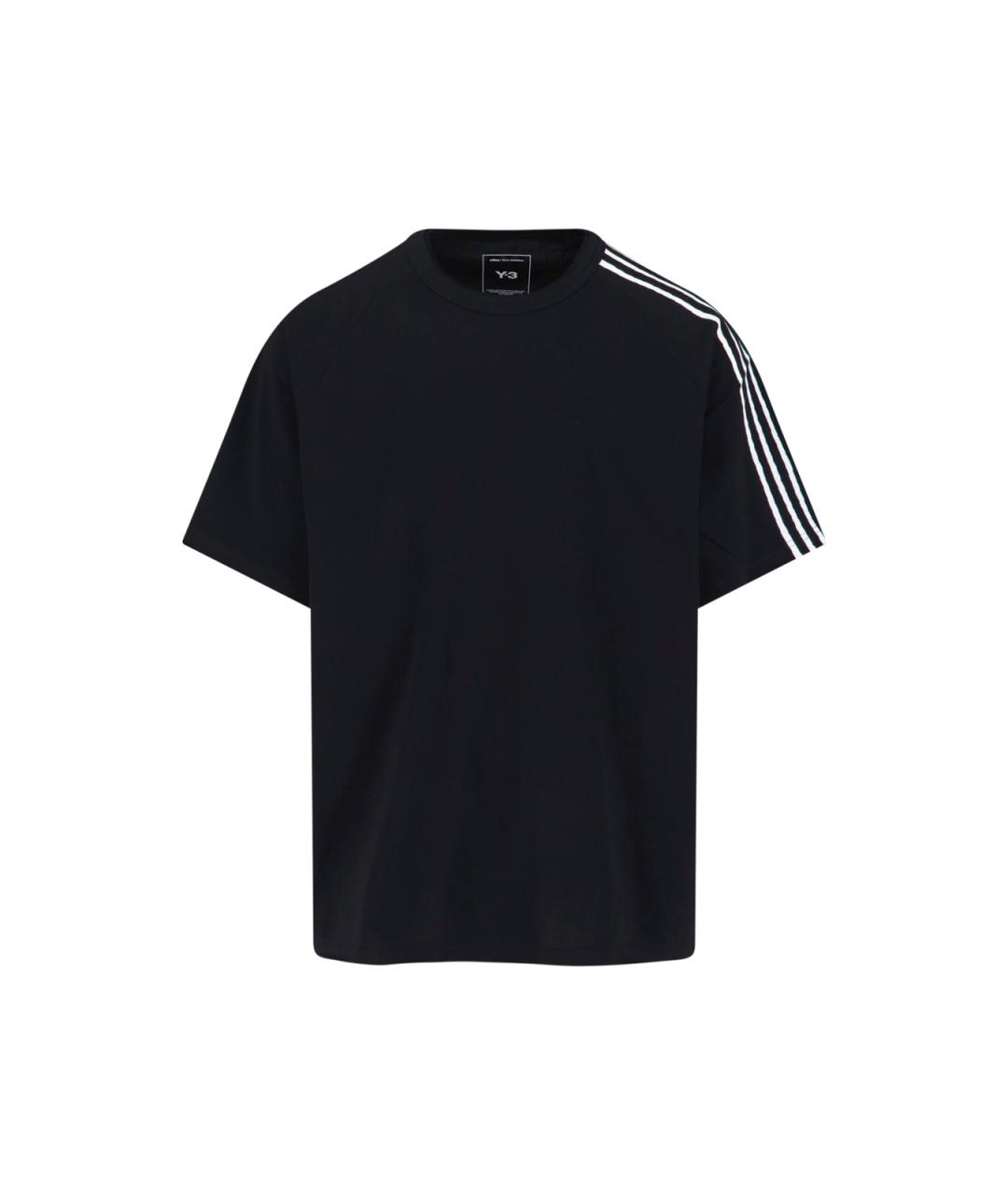 Y-3 Черная хлопковая футболка, фото 1