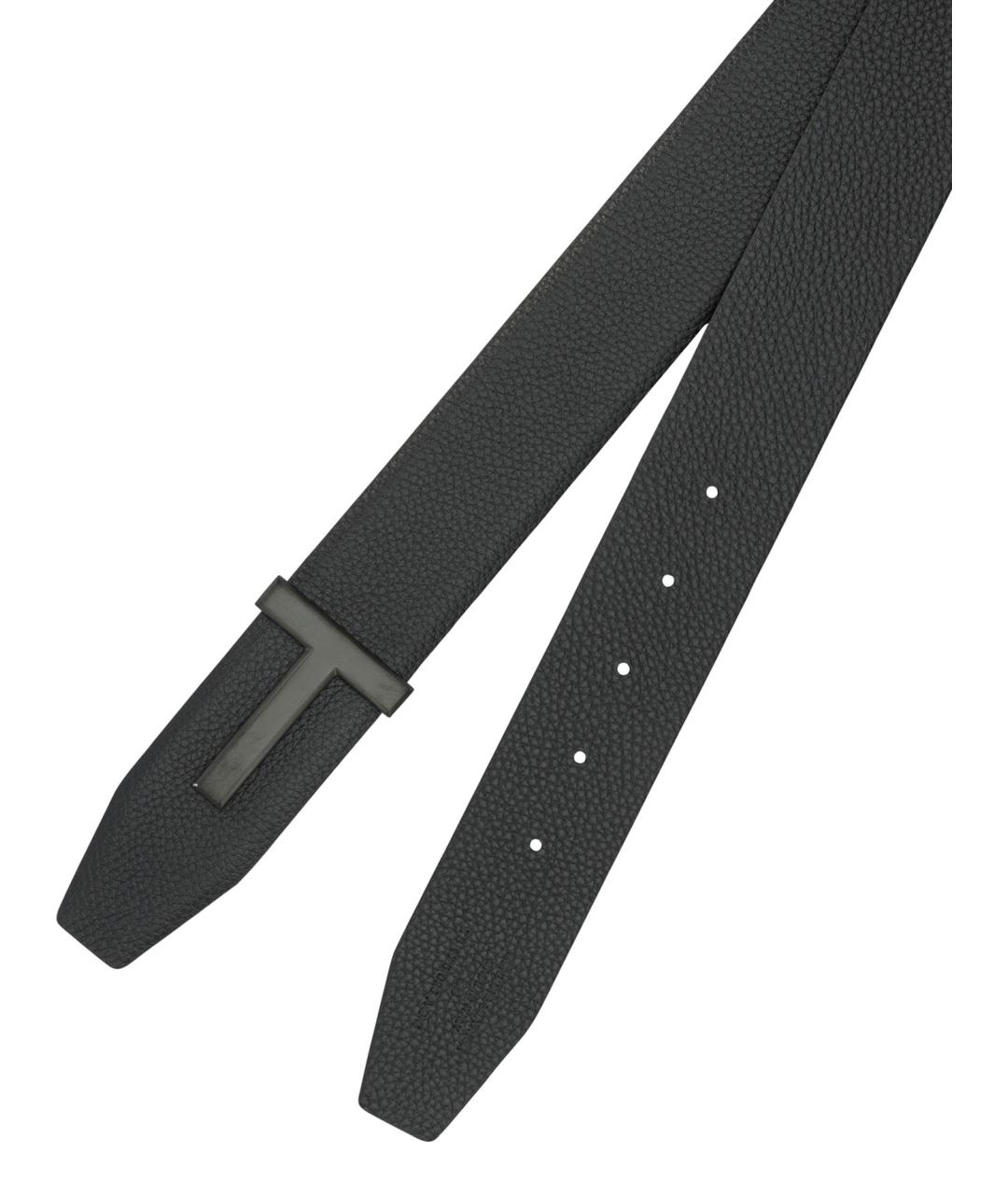 TOM FORD Черный кожаный ремень, фото 2