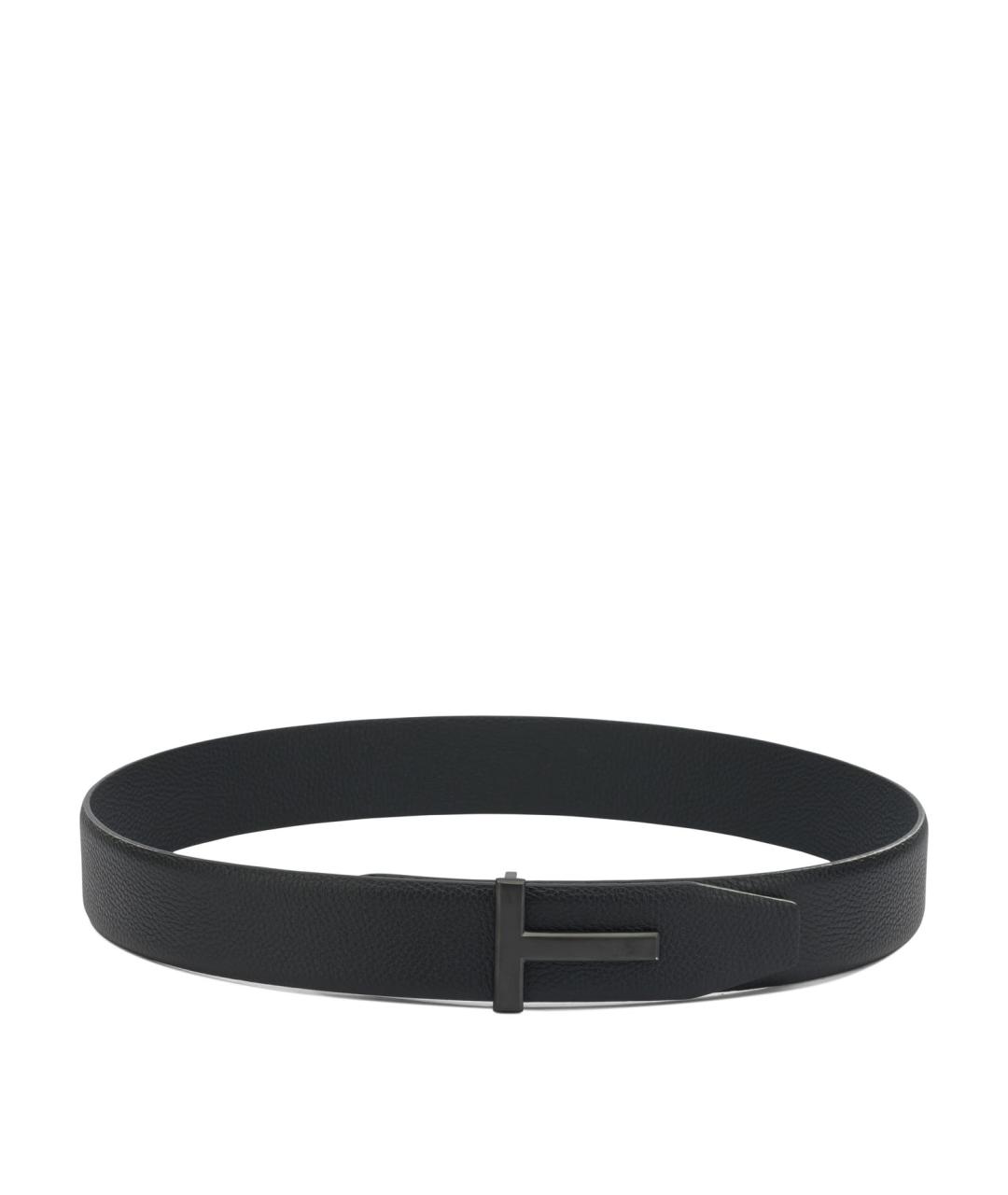 TOM FORD Черный кожаный ремень, фото 1