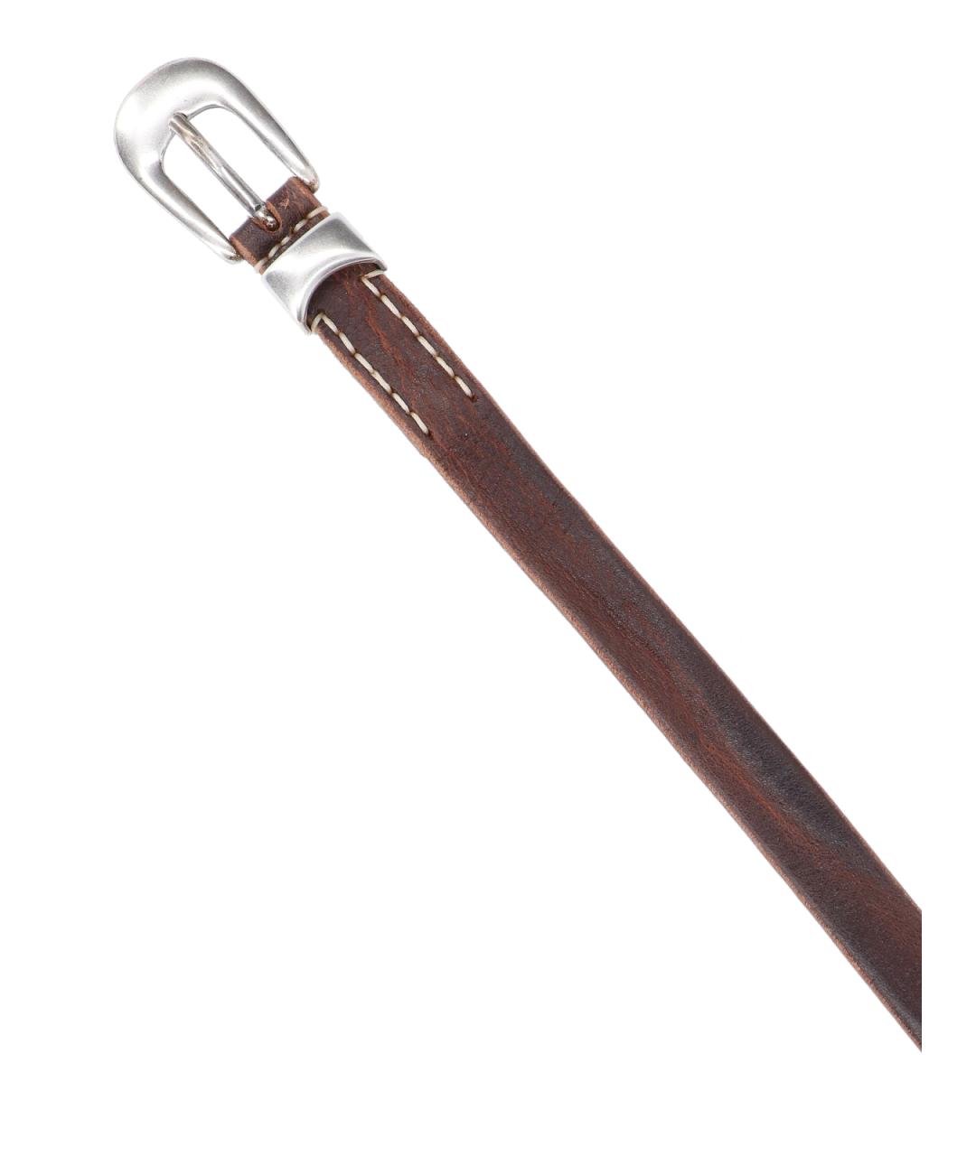 OUR LEGACY Коричневый кожаный ремень, фото 3