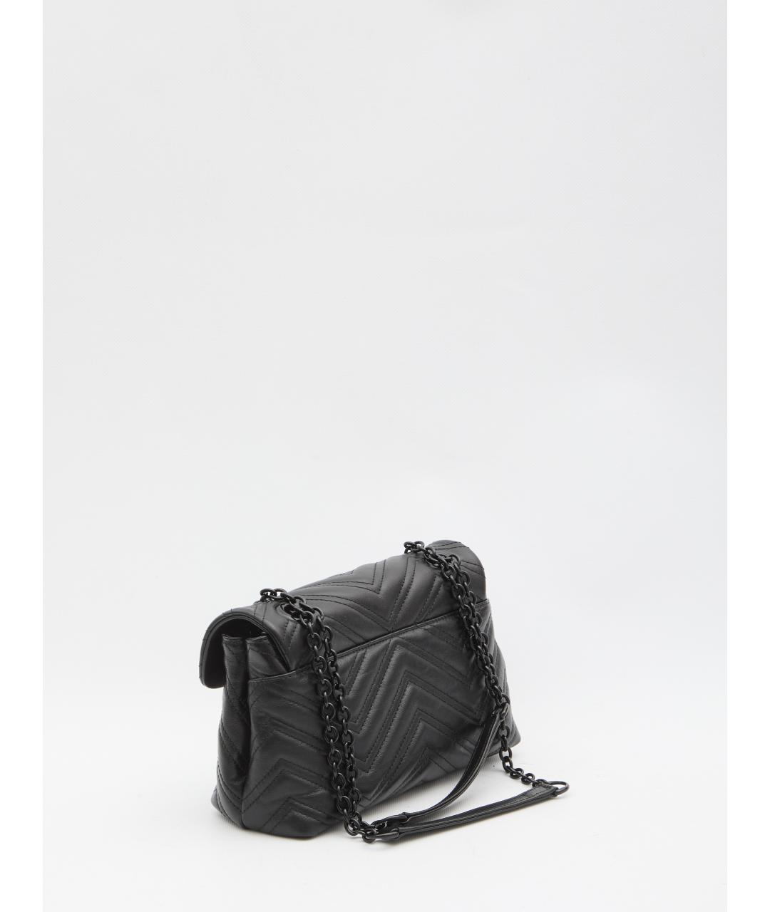 GUCCI Черная кожаная сумка через плечо, фото 2