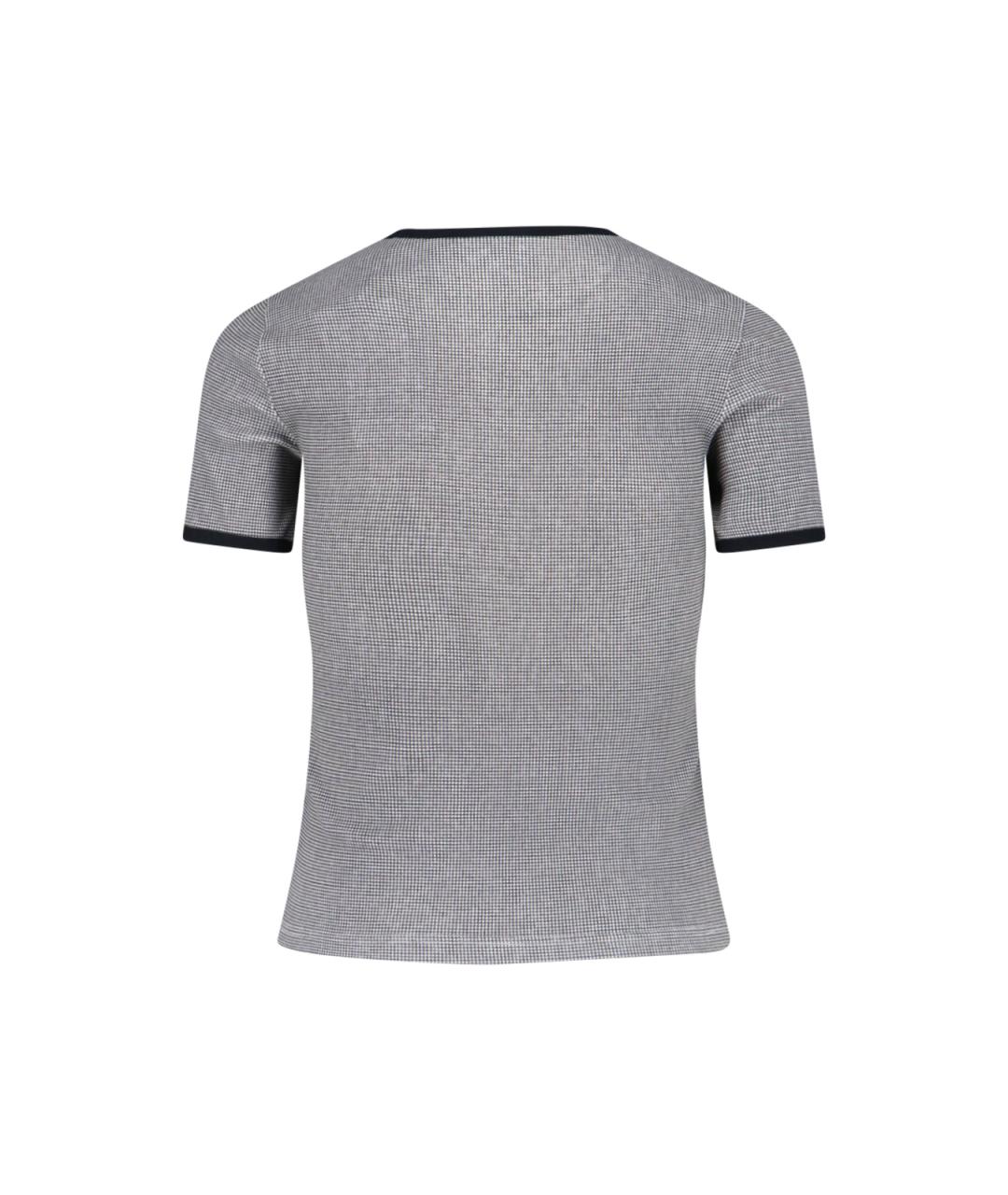 COURREGES Серая хлопковая футболка, фото 2