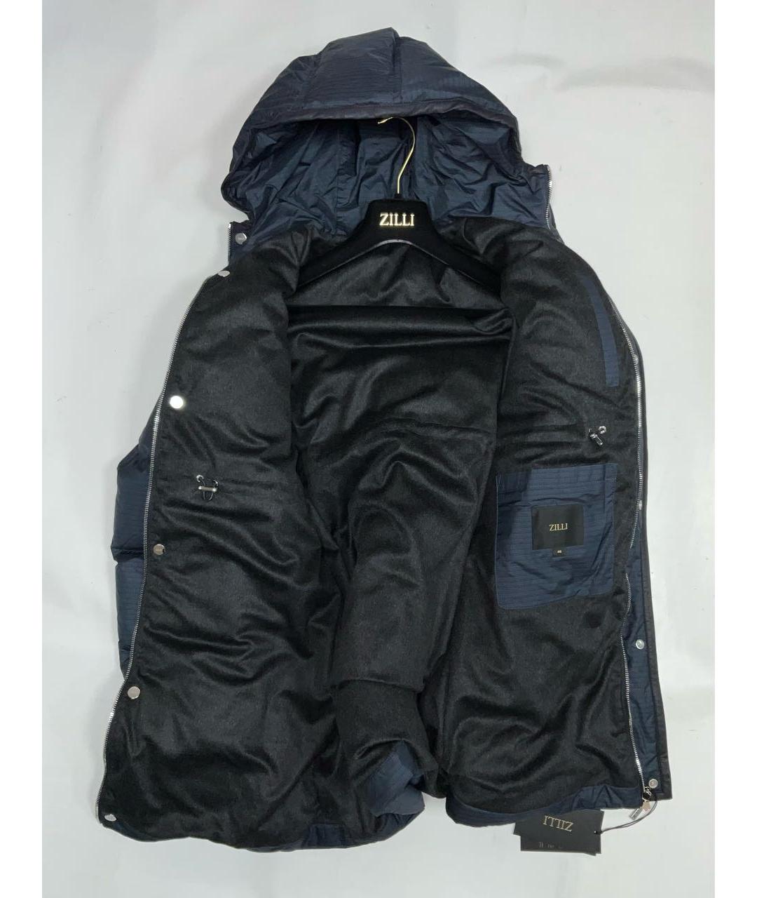 ZILLI Синий полиэстеровый пуховик, фото 2