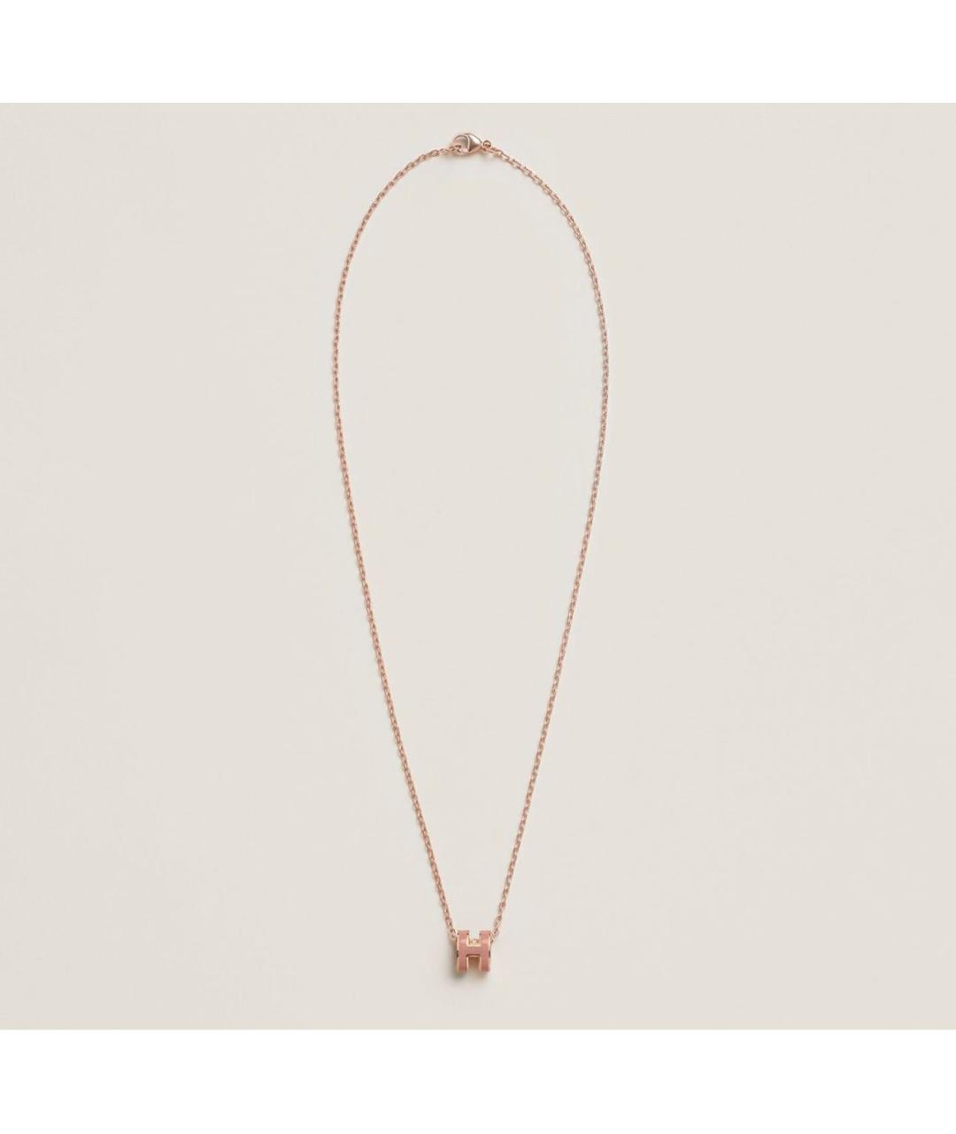 HERMES Розовая металлическая подвеска, фото 2