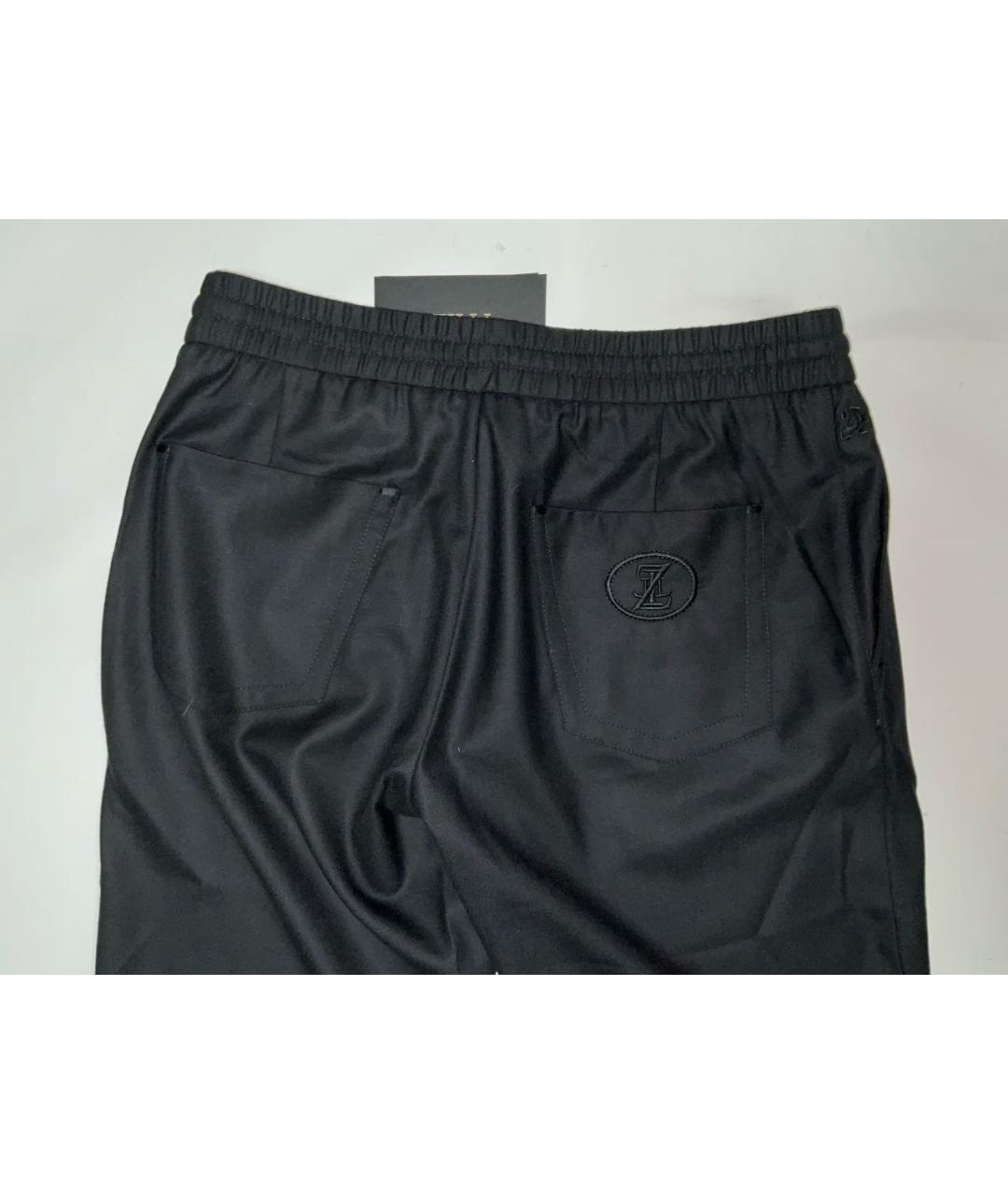 ZILLI Черные шерстяные классические брюки, фото 7